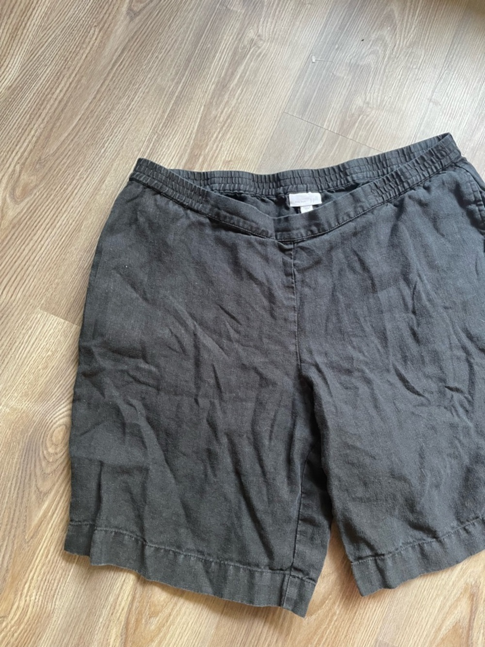 J. Jill Pure Jill Linen Shorts • Classic Black Pull-On Boho Capsule Chic Size L - Picture 12 of 12